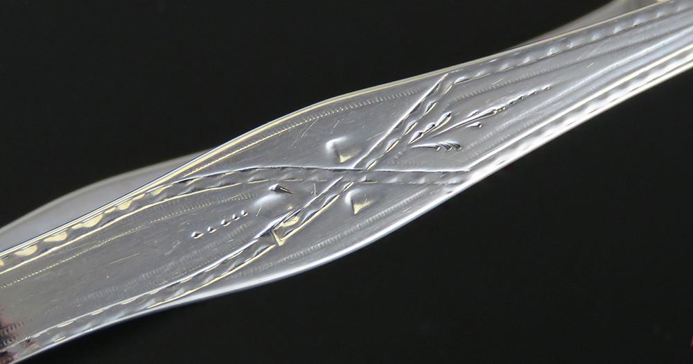 Antique 18th Century English Georgian Sterling Silver Hester Bateman Acorn Tongs