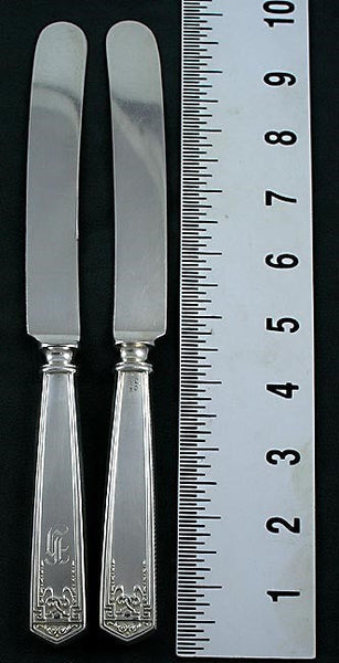 5 International Devonshire Sterling Silver Dinner Knives 9 3/4"