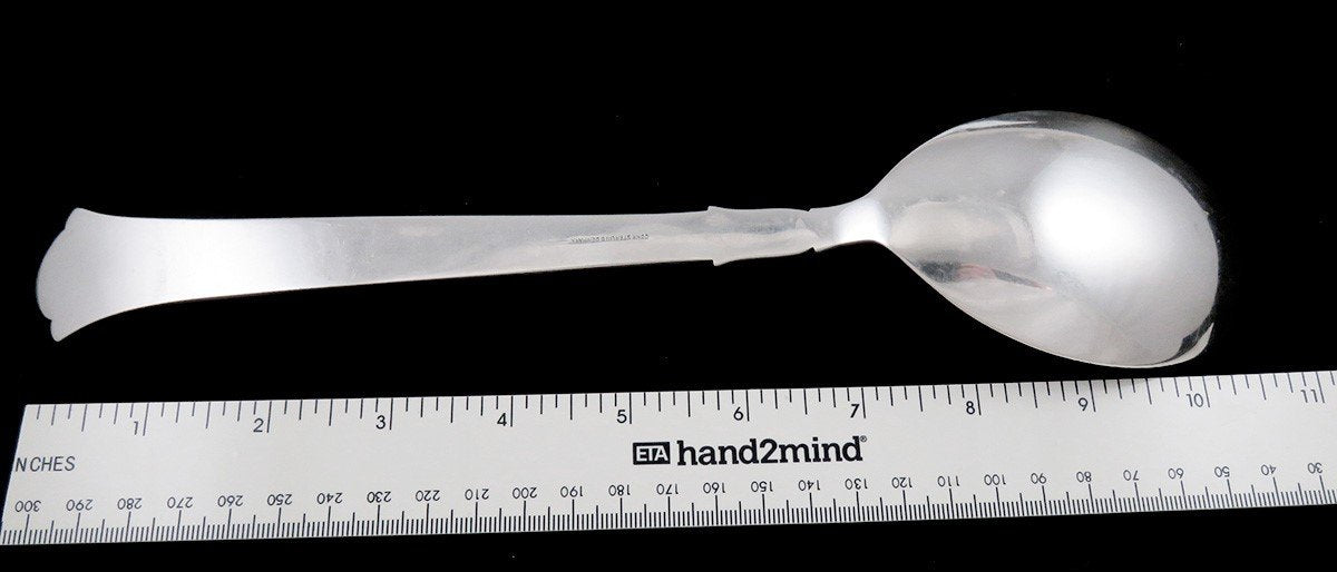 Vintage Danish Sterling Silver Cohr Large Heavy Serving Spoon 10 3/4" NO MONO