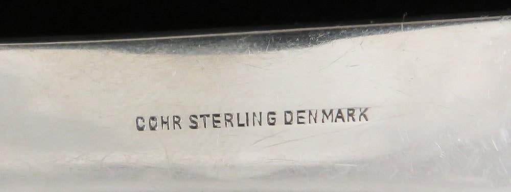 Vintage Danish Sterling Silver Cohr Large Heavy Serving Spoon 10 3/4" NO MONO