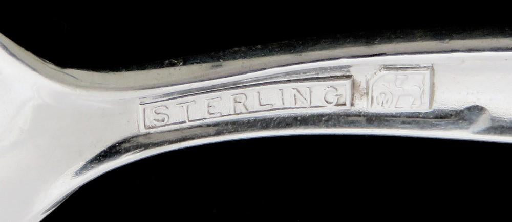 Rare Set 7 Whiting Sterling Silver Heraldic Demitasse Coffee Spoons No Mono