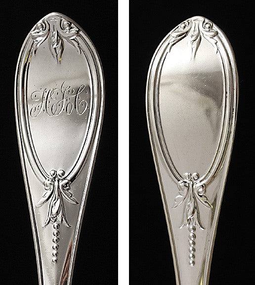 12 Antique Gorham c1855 Olive Pattern Coin Silver Forks 7"