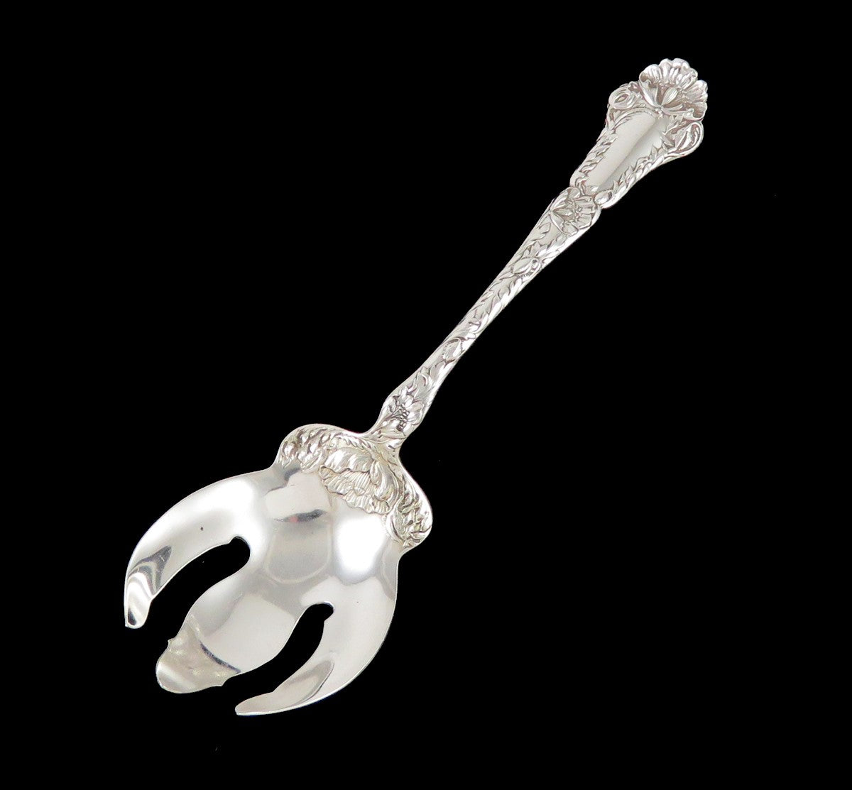 Antique Art Nouveau Sterling Silver Gorham Poppy 1902 Serving Fork NO MONO