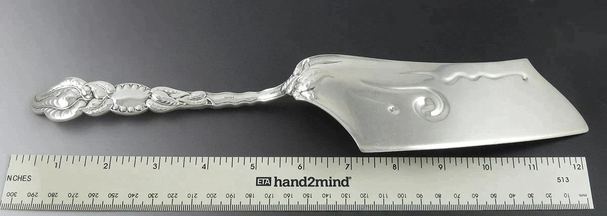 Antique Tiffany Atlantis Ailanthus 1899 Sterling Silver Ice Cream Fish Slice