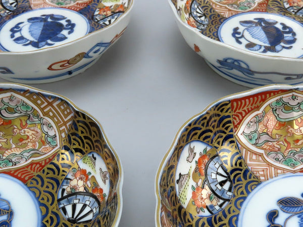 10 Great mid 1800s Antique Japanese Imari Bowls 7 in