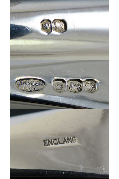 Fab VTG English Sterling Silver 68pc Rattail Queen Anne Hanoverian Flatware Set
