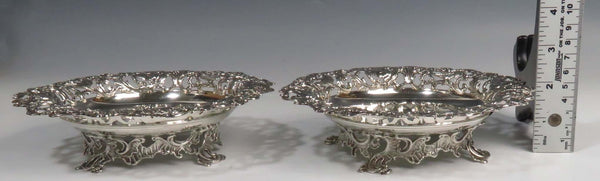 2 1891 Antique Gorham Sterling Silver Pedestal Dish/Bowls