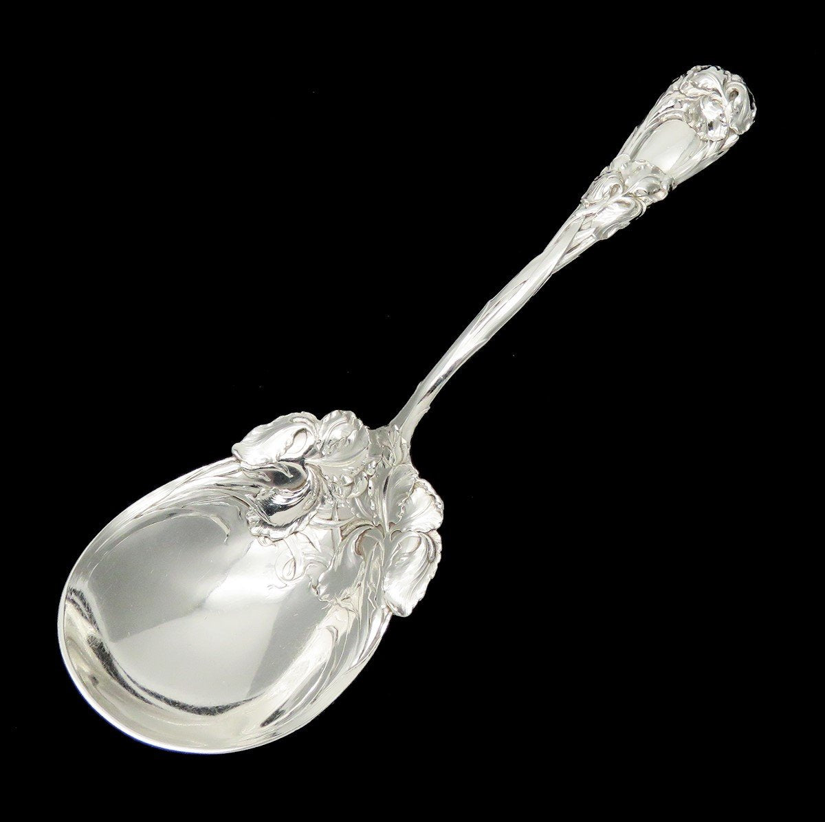 Gorgeous Durgin New Art Sterling Silver Salad Serving Spoon No Mono 9 3/4 in