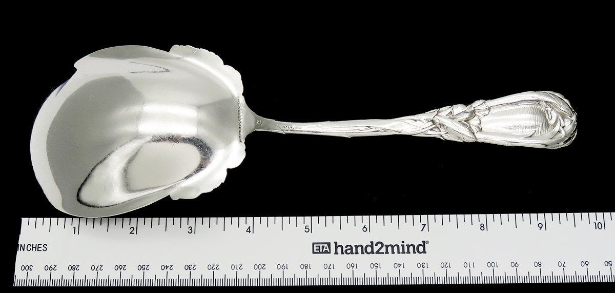 Gorgeous Durgin New Art Sterling Silver Salad Serving Spoon No Mono 9 3/4 in