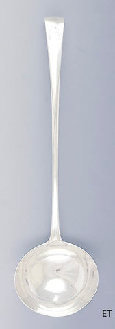 Rare 1760s Irish Sterling Silver Large Serving Soup Ladle by David Peter 14"