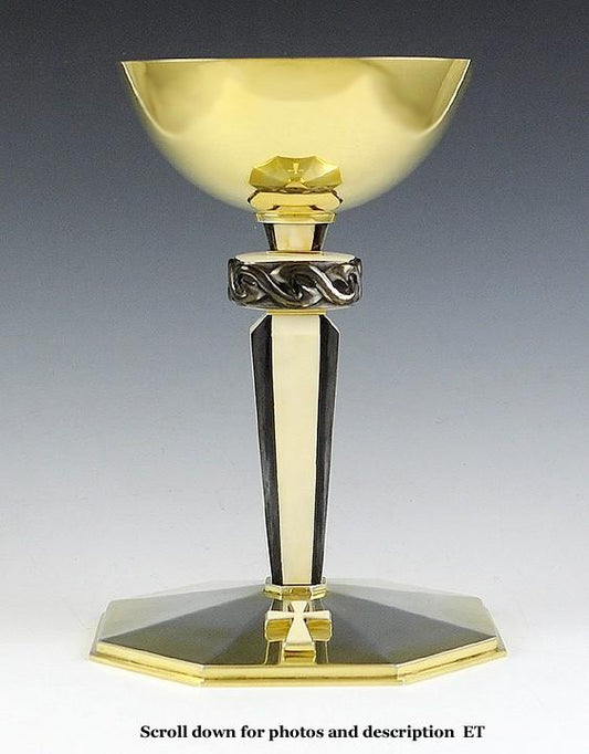 Vintage 1950s Gold Wash Sterling Silver Communion Chalice Cup