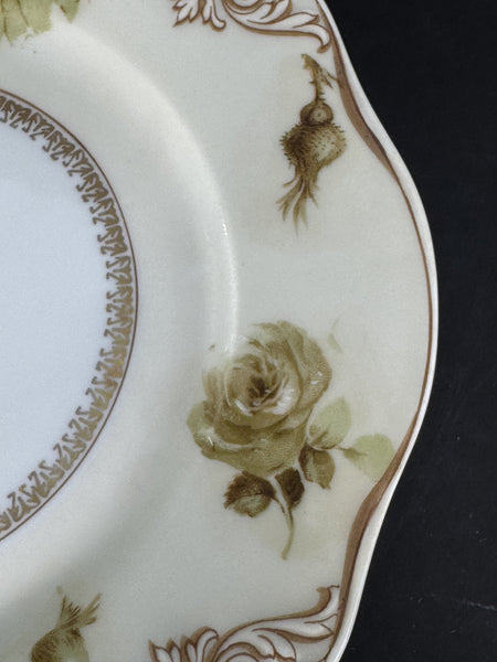 Set 11 Antique Hermann Ohme Silesia Poland Old Ivory 7.75" Salad Dessert Plates