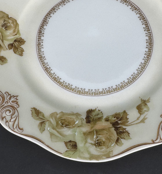 Set 11 Antique Hermann Ohme Silesia Poland Old Ivory 7.75" Salad Dessert Plates