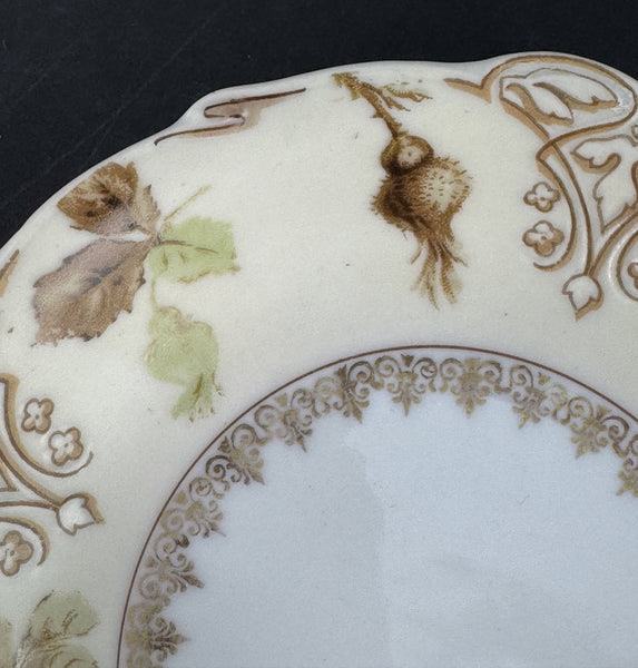 17 Antique Hermann Ohme Silesia Porcelain Old Ivory Bread Butter Small Plates