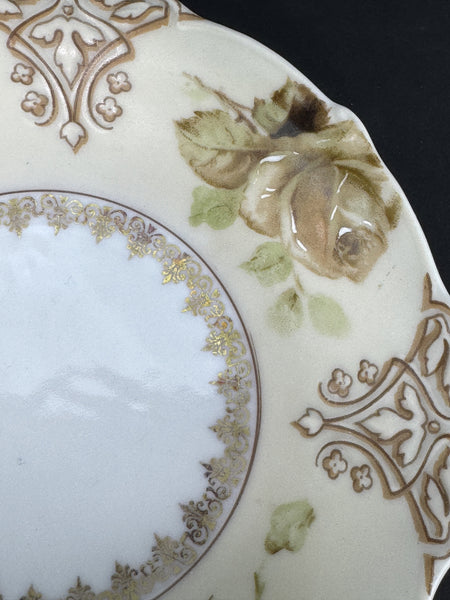17 Antique Hermann Ohme Silesia Porcelain Old Ivory Bread Butter Small Plates