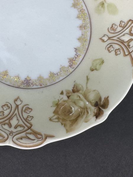 17 Antique Hermann Ohme Silesia Porcelain Old Ivory Bread Butter Small Plates