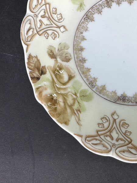 17 Antique Hermann Ohme Silesia Porcelain Old Ivory Bread Butter Small Plates
