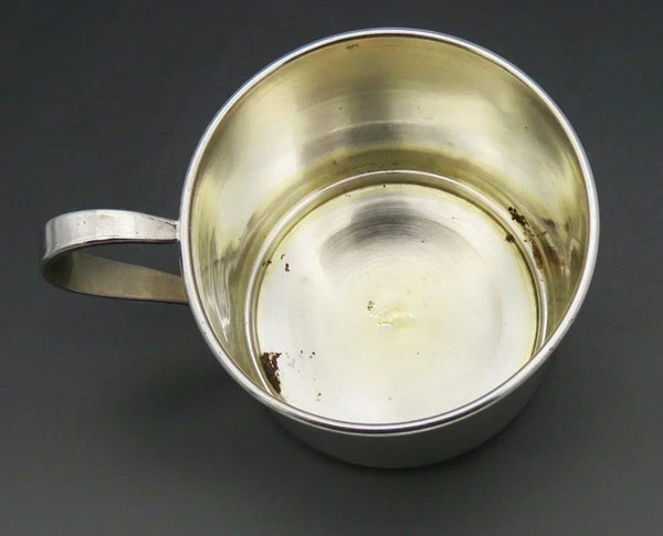 Mexican Sterling Silver Paul Revere Style Mug Cup 'Jackie' Mono