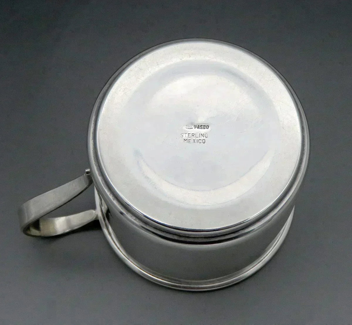 Mexican Sterling Silver Paul Revere Style Mug Cup 'Jackie' Mono