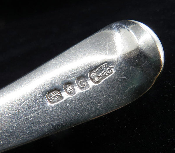 Antique English Sterling Silver Stuffing/ Serving Spoon 12 1/2 inches