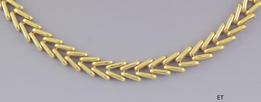 Stylish 14k Gold UnoAErre Designer Wheat Chain Necklace 16"