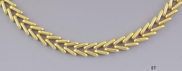 Stylish 14k Gold UnoAErre Designer Wheat Chain Necklace 16"