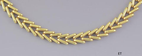 Stylish 14k Gold UnoAErre Designer Wheat Chain Necklace 16"