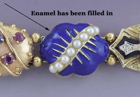 Best Quality 14K Gold Diamond Pearl Gemstone Slider Bracelet w 9 Sliders
