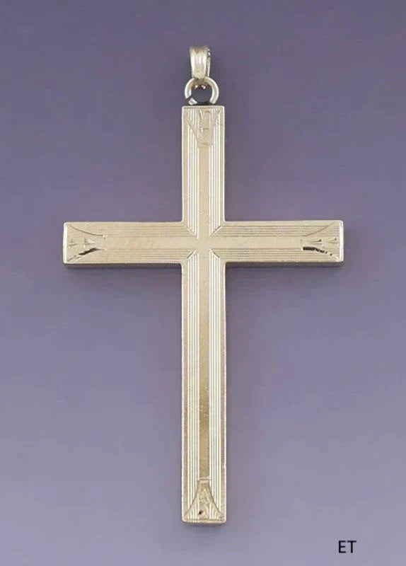 Nice VTG 10k Yellow Gold Cross Pendant c1920s-1950s