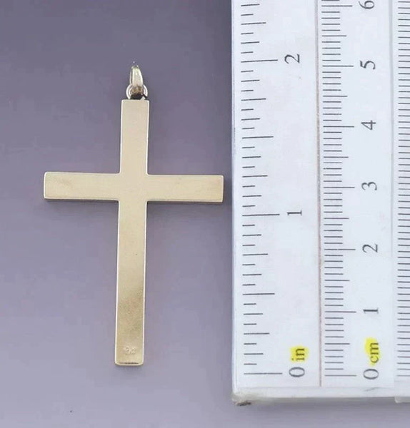 Nice VTG 10k Yellow Gold Cross Pendant c1920s-1950s