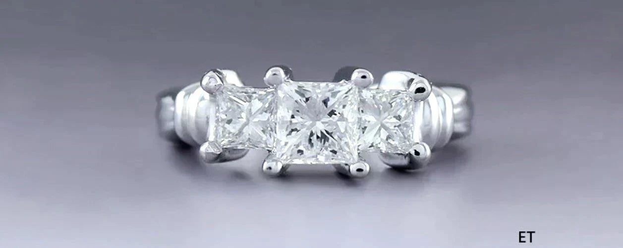 Superb Quality Platinum & 1.52ct Three Stone Diamond Ring