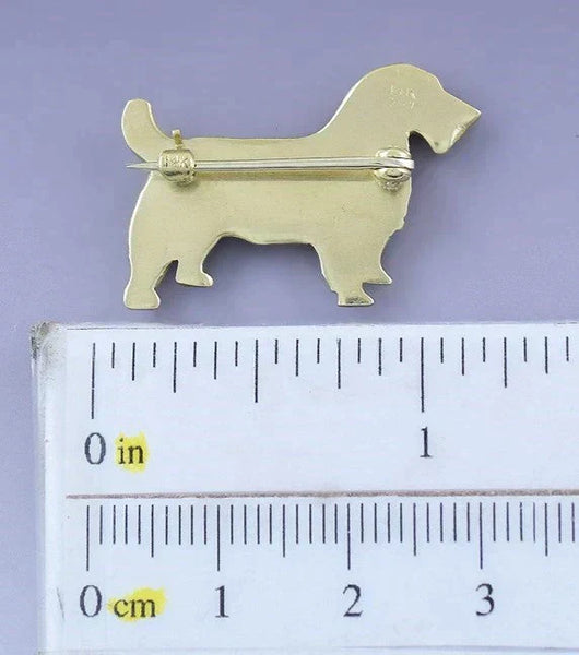 14k Yellow Gold Scottish Terrier or Schnauzer Dog Pin Brooch