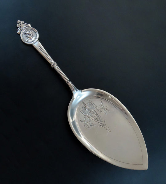 Antique Gorham Medallion Sterling Silver Pie Server Crisp Pattern 9 1/2"