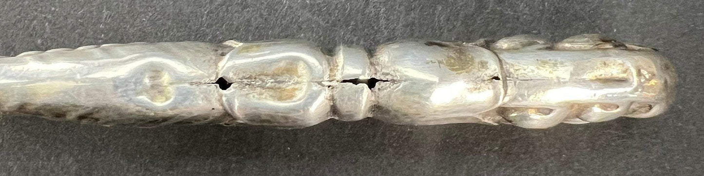 Rare c1935 Georg Jensen Ornamental #54 Pattern Sterling Silver Serving Fork