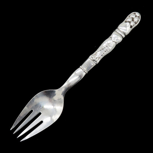 Rare c1935 Georg Jensen Ornamental #54 Pattern Sterling Silver Serving Fork