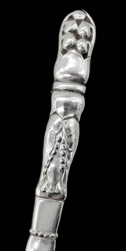 Rare c1935 Georg Jensen Ornamental #54 Pattern Sterling Silver Serving Fork