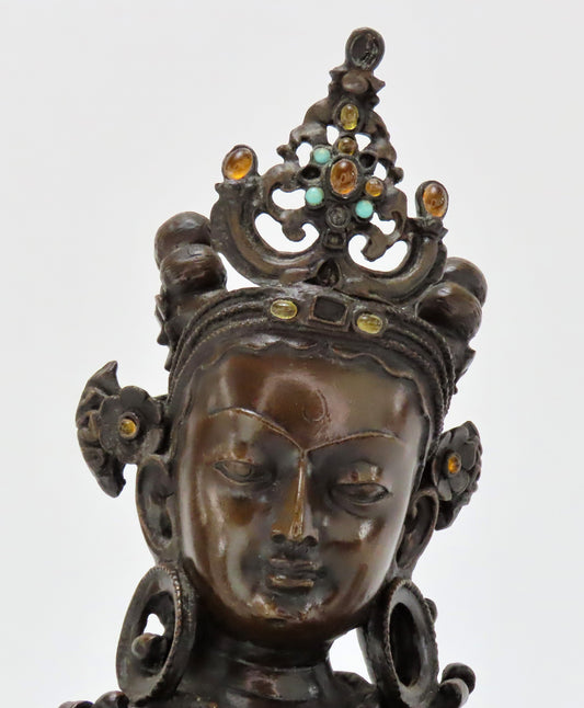 Metropolitan Museum Art Repro of Nepal Uma Parvati Hindu Goddess Bronze 1988