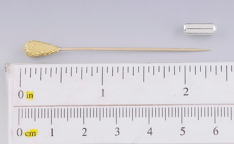 Late 1800s/Early 1900s Enos Richardson 14k Gold Seed Pearl Stickpin