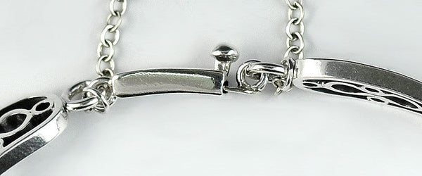 Really Pleasing Vintage Mexican Sterling Silver Link Bracelet 6 3/4 Inches 1960s