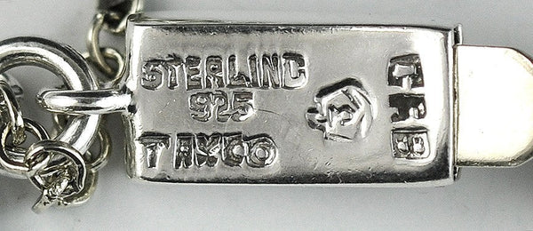 Really Pleasing Vintage Mexican Sterling Silver Link Bracelet 6 3/4 Inches 1960s