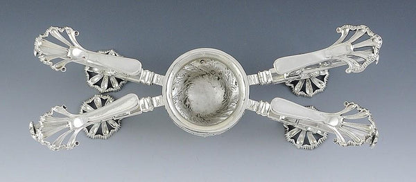 Fabulous Heavy Georgian English Sterling Silver Adjustable Dish Cross c1760s