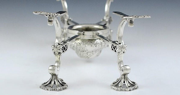 Fabulous Heavy Georgian English Sterling Silver Adjustable Dish Cross c1760s