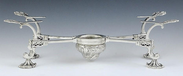 Fabulous Heavy Georgian English Sterling Silver Adjustable Dish Cross c1760s