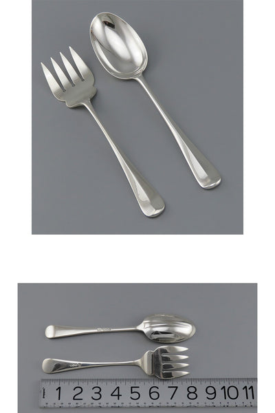 Fine English Sterling Silver 90pc Queen Anne Rat Tail Flatware Set Serves 12