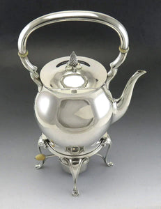 Antique c1925 Tuttle Paul Revere Sterling Silver Teapot Kettle on Stand
