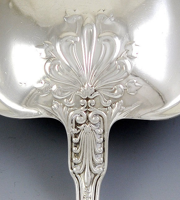 Antique Sterling Silver Gold Wash Gorham King George Casserole Serving Spoon 9"