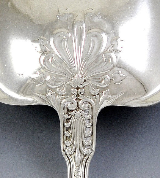 Antique Sterling Silver Gold Wash Gorham King George Casserole Serving Spoon 9"