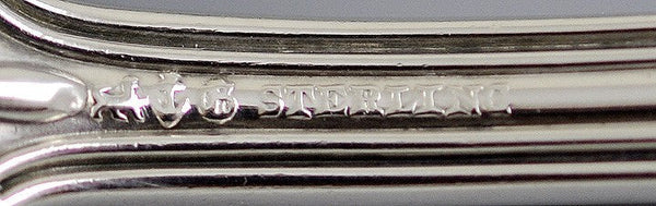 Antique Sterling Silver Gold Wash Gorham King George Casserole Serving Spoon 9"