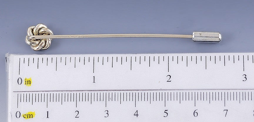 14k Gold Knot Spiral Stick Pin Brooch