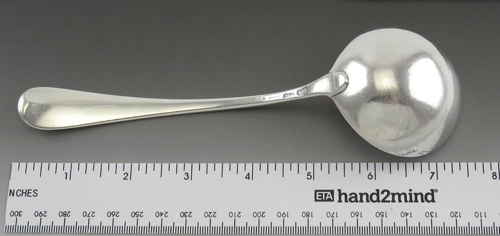 Antique 18th Century American Colonial Coin Silver Gravy/Sauce Ladle